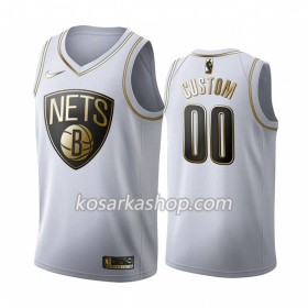 Dres Brooklyn Nets Prilagođeni Nike 2019-20 Bijela Golden Edition Swingman